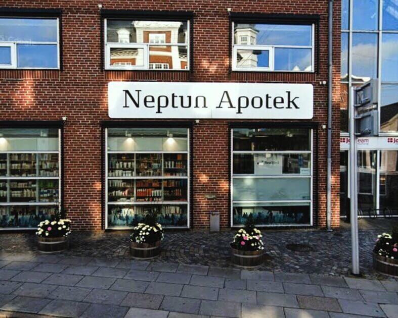 Neptun Apotek flyttede til den nuværende adresse i 2015. Arkivfoto.