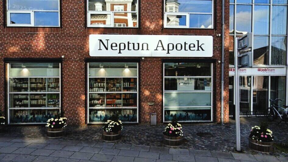 Neptun Apotek flyttede til den nuværende adresse i 2015. Arkivfoto.
