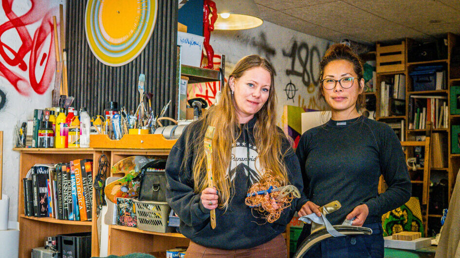 Maja Theresia Jensen, Vindrosen, og Ditte Nørup, Korn 180. Foto: Fjodor Pedersen.
