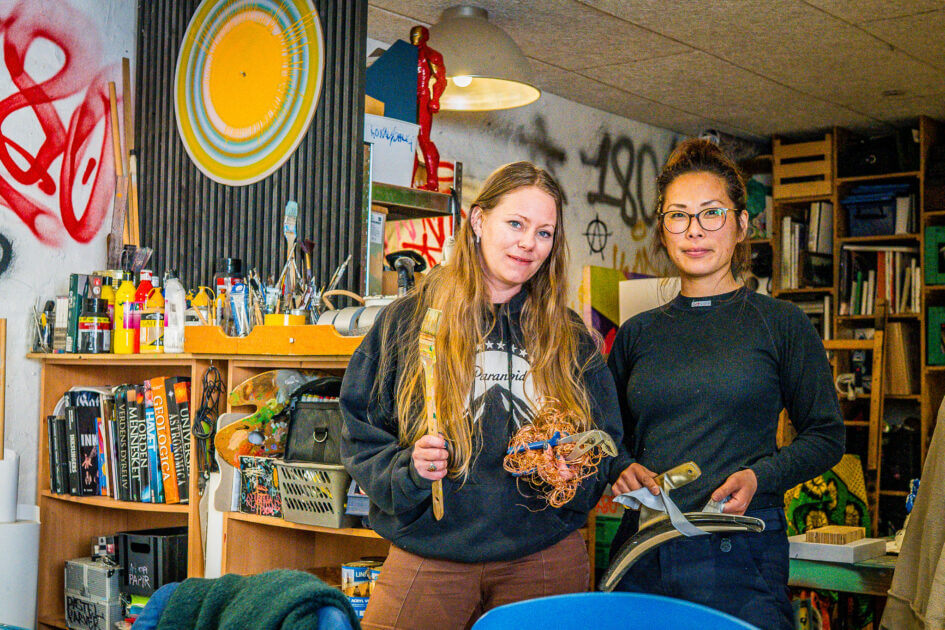 Maja Theresia Jensen, Vindrosen, og Ditte Nørup, Korn 180. Foto: Fjodor Pedersen.