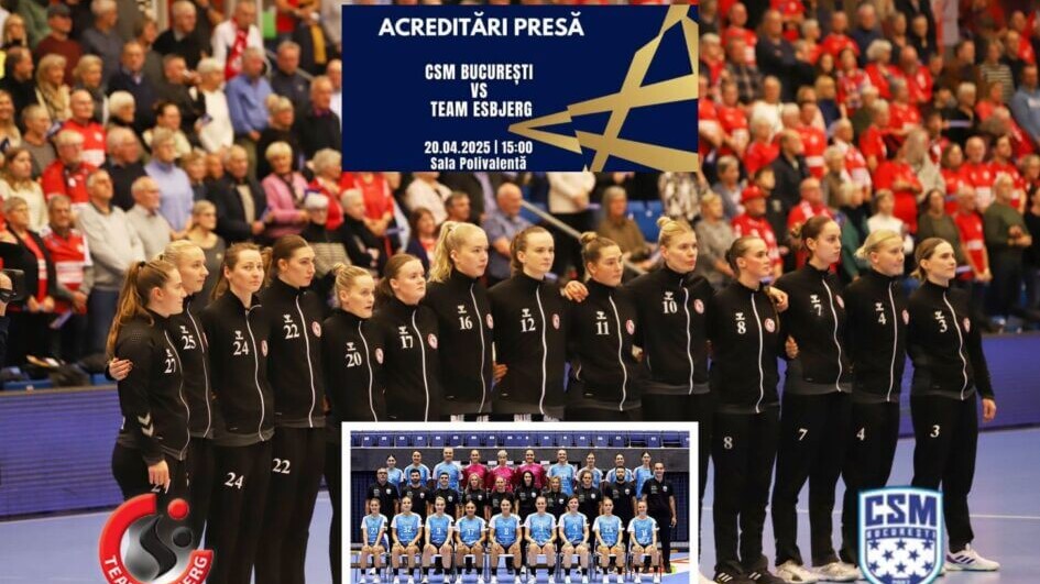 Team Esbjerg i Champions League. Collage: Johnny Tauman.