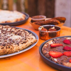 Dolce Pizza, churros med chokolade og andet mundgodt. PR-foto.