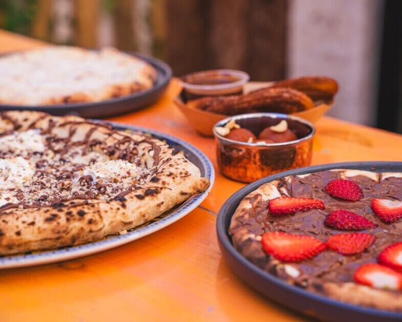 Dolce Pizza, churros med chokolade og andet mundgodt. PR-foto.