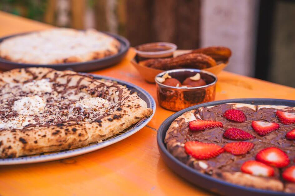 Dolce Pizza, churros med chokolade og andet mundgodt. PR-foto.