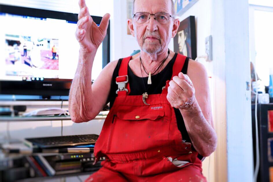 Leif på 77 er en levende fortæller. Foto: Johnny Tauman.