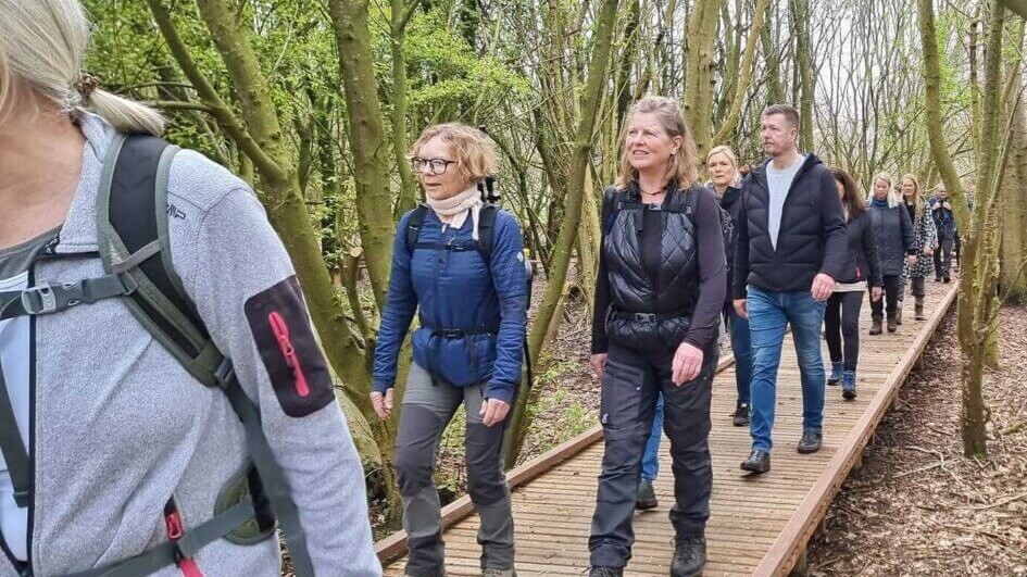 Fra en tidligere vandring i GåDigGlad Esbjerg. Privatfoto.