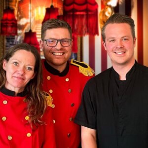 Bag åbningen af Pincho Nation Esbjerg står Begitte Nyborg, Tommy Refshøj og Per Larsson. PR-foto.