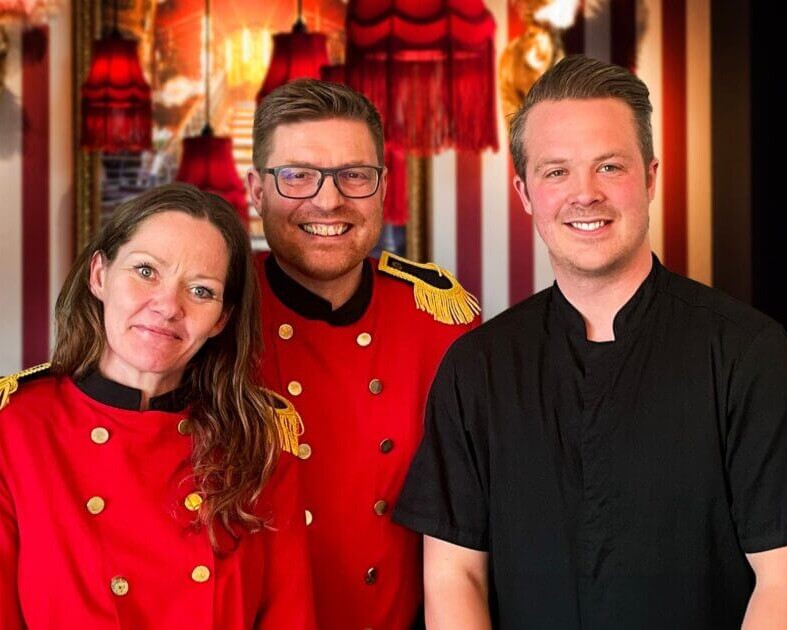 Bag åbningen af Pincho Nation Esbjerg står Begitte Nyborg, Tommy Refshøj og Per Larsson. PR-foto.