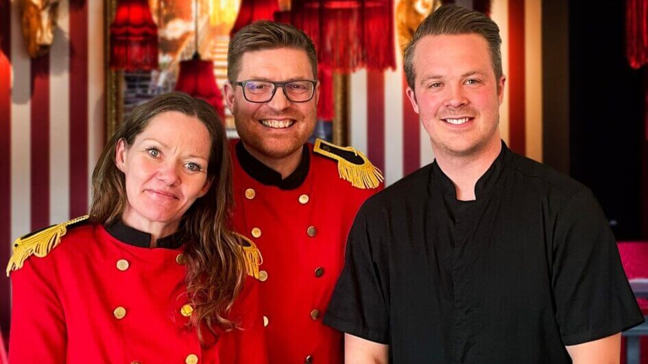 Bag åbningen af Pincho Nation Esbjerg står Begitte Nyborg, Tommy Refshøj og Per Larsson. PR-foto.