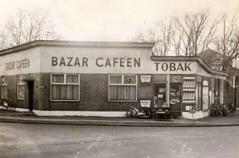 Bazar Caféen og kiosk på Gl. Færgevej. Foto fra privat samling.