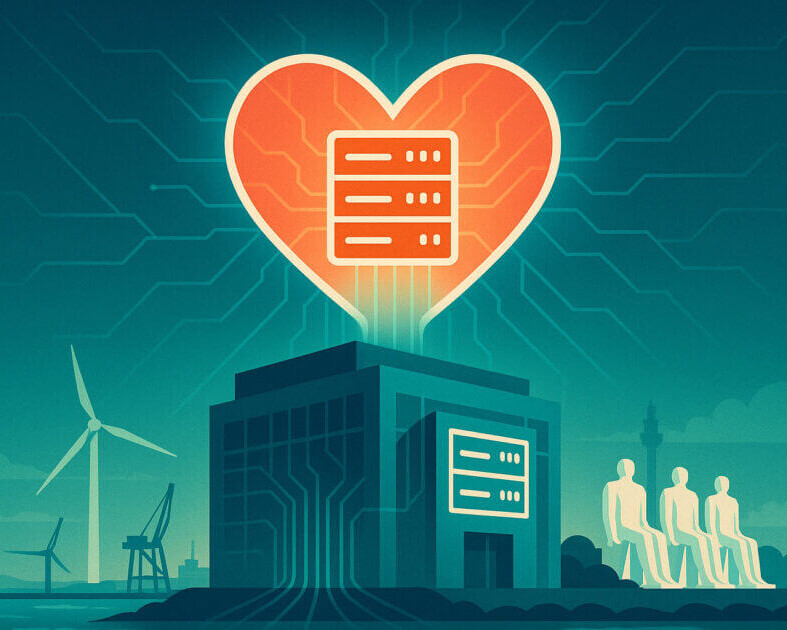 Esbjerg har fået anerkendelse hos brancheforeningen for datacentre. Illustration: AI.