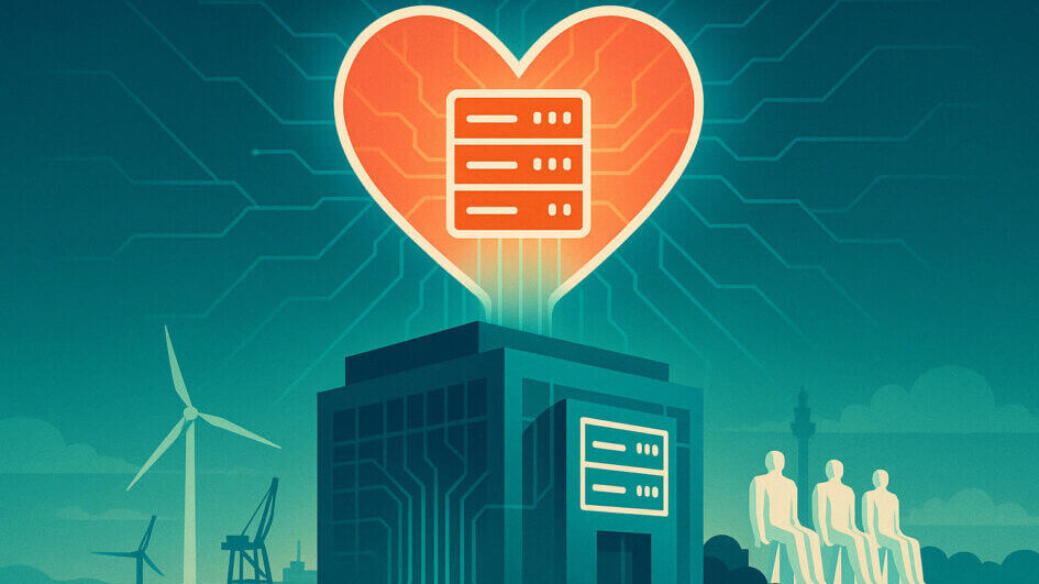 Esbjerg har fået anerkendelse hos brancheforeningen for datacentre. Illustration: AI.