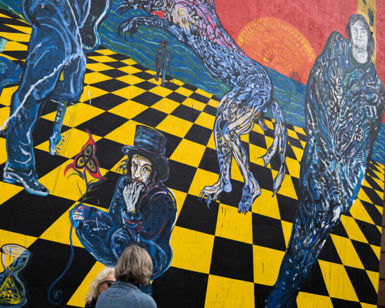 Det færdige værk kan nu betragtes på gavlen af Nygårdsvej 49. Foto: Fjodor Pedersen.