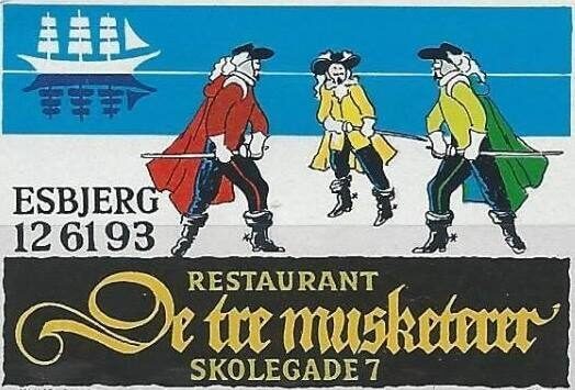 De Tre Musketerer lå i Skolegade 7. Foto fra privat samling.