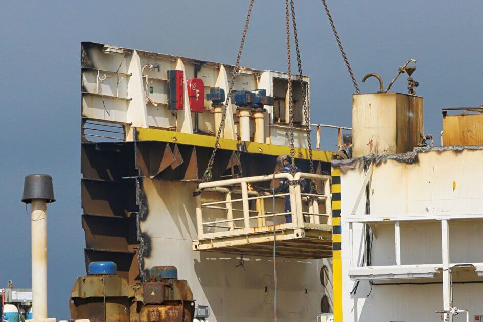 Finlandia Seaways ophugges i Esbjerg. Foto: Johnny Tauman.