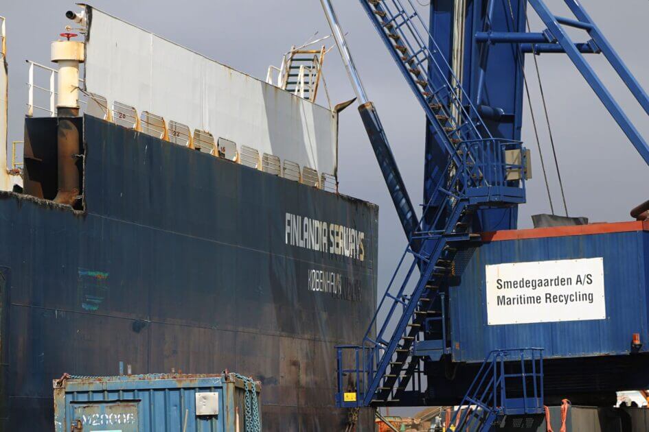 Finlandia Seaways ophugges i Esbjerg. Foto: Johnny Tauman.