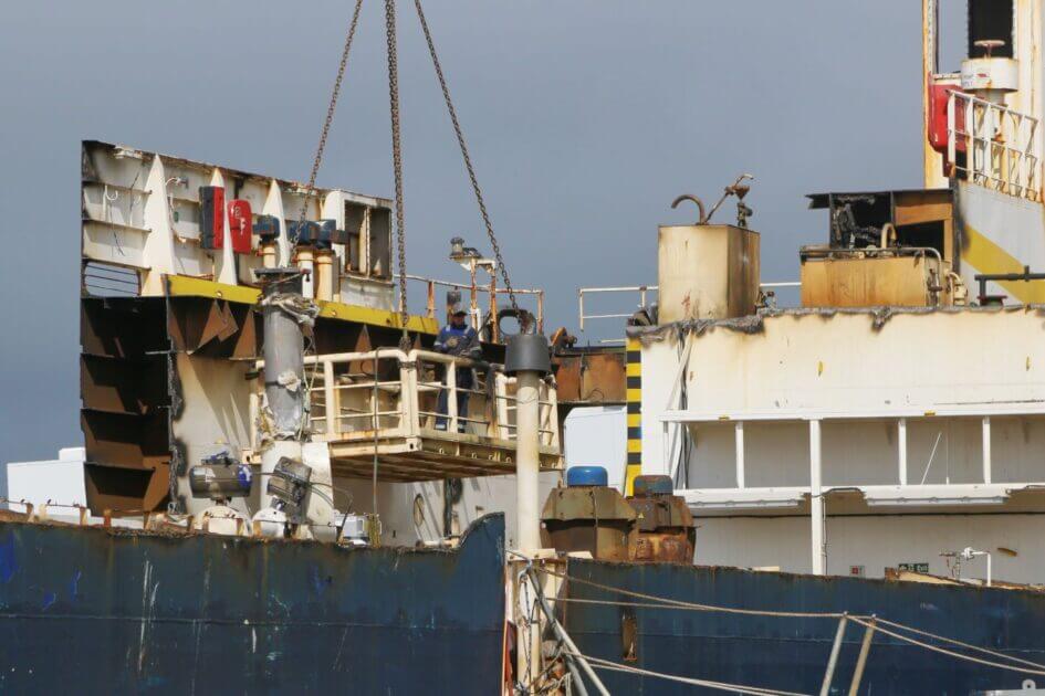Finlandia Seaways ophugges i Esbjerg. Foto: Johnny Tauman.