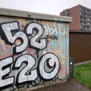 Graffiti i Samsøgade på havnen. Foto: Henrik List.