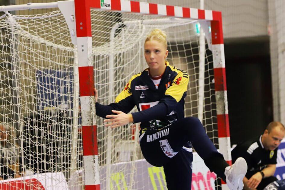 Julie Scaglione i Ikast-målet. Foto: Johnny Tauman.