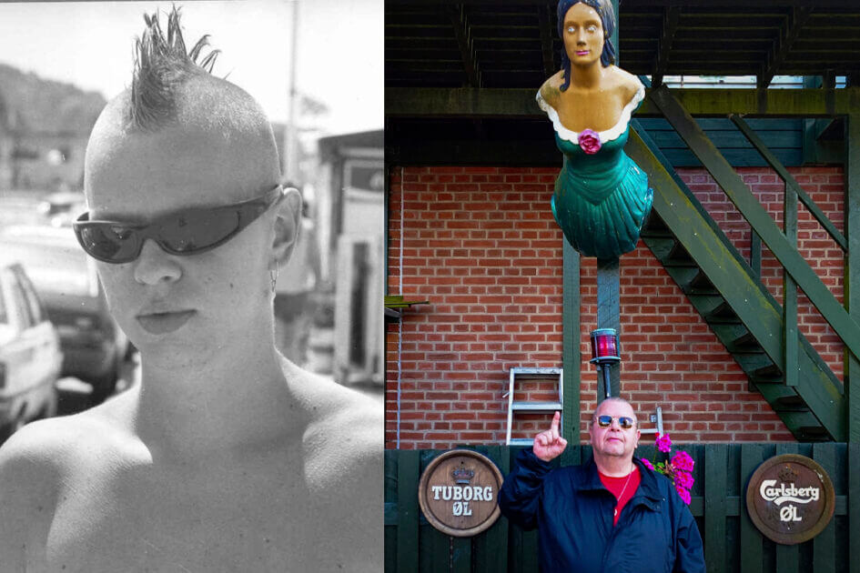 Der er godt og vel 40 år mellem disse to fotos af Henrik List. Fotos: Privat/Fjodor Pedersen.