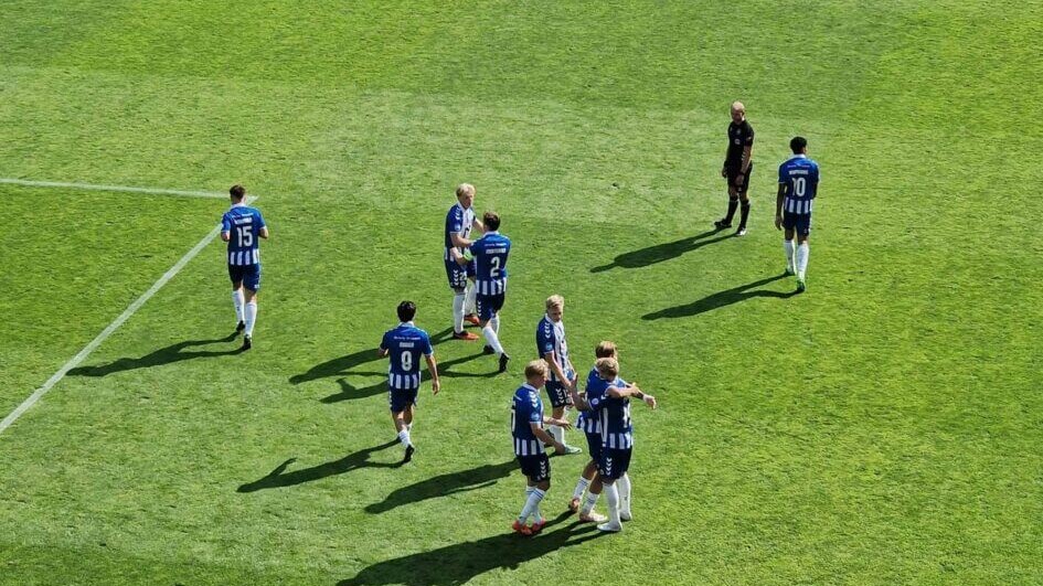 EfB-spillere fejrer mål i sæsonen 2024-'25. Arkivfoto: Bastionen.