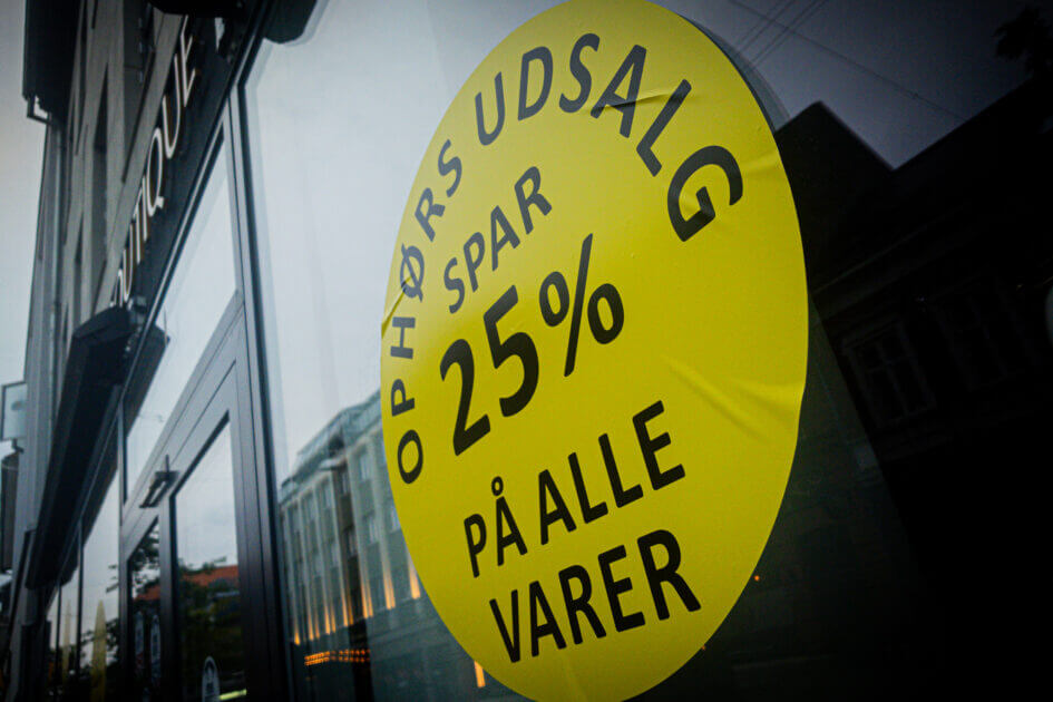 Ophørsudsalget hos Boutique Trine er i gang. Foto: Fjodor Pedersen.