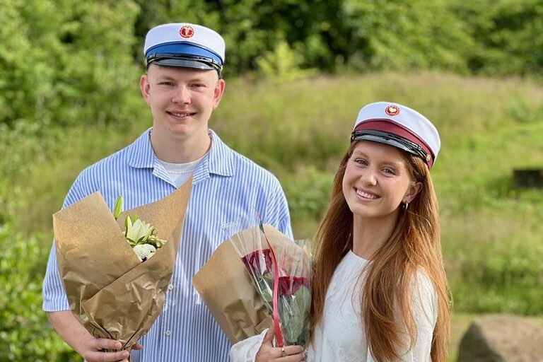 Carla Weiss Nielsen, STX, og Kristian Stamhus Laursen, HHX.