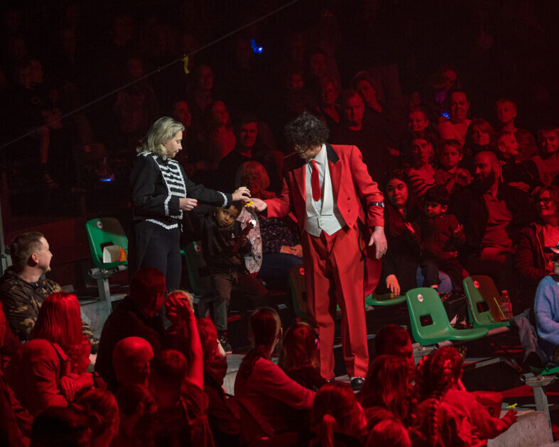 Den italienske klovn Jimmi Folco var både plat og populær. Foto: Fjodor Pedersen.
