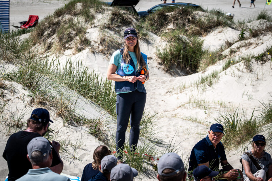 Signe Simonsen under et oplæg på Fanø. Foto: Fjodor Pedersen.