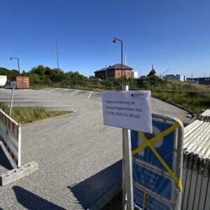 Allerede fra torsdag morgen var det slut med at parkere her. Foto: Johnny Tauman.