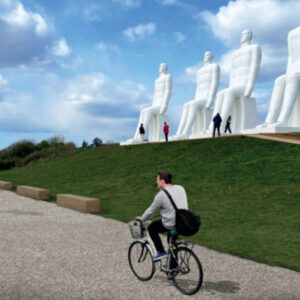 Området omkring Mennesket ved Havet står over for en større makeover i de kommende år. Illustration: Plet Arkitektur.