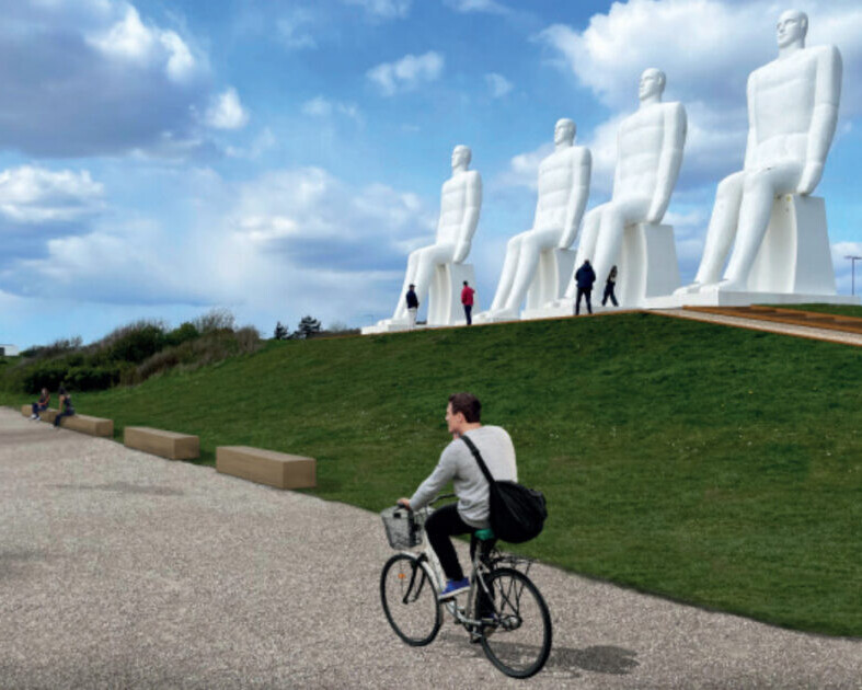 Området omkring Mennesket ved Havet står over for en større makeover i de kommende år. Illustration: Plet Arkitektur.
