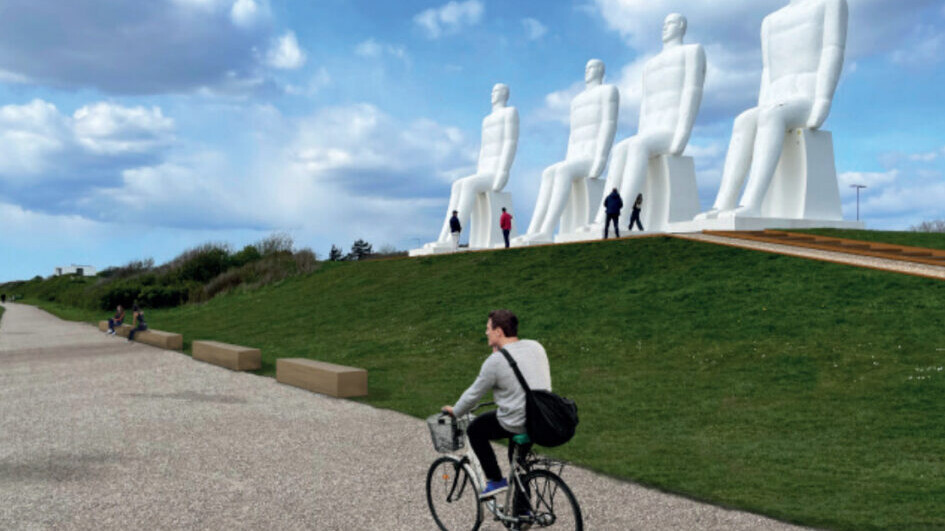 Området omkring Mennesket ved Havet står over for en større makeover i de kommende år. Illustration: Plet Arkitektur.