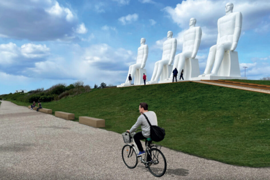 Området omkring Mennesket ved Havet står over for en større makeover i de kommende år. Illustration: Plet Arkitektur.