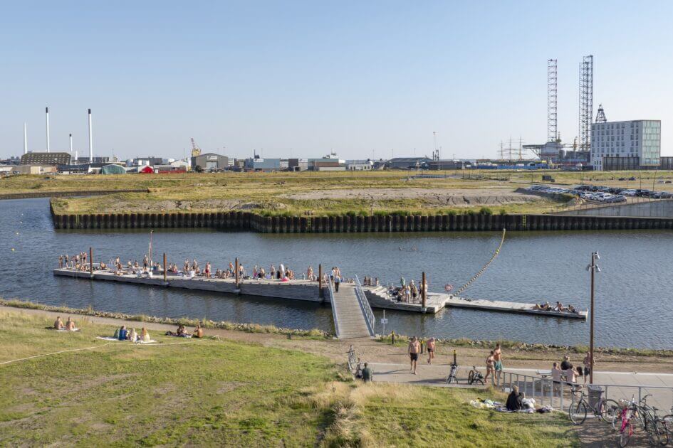 Lørdag den 7. juni indvies Aqtiv - det nye samlingssted for havbad og vandsport i lagunen ved Esbjerg Strand. Foto: Esbjerg Kommune.