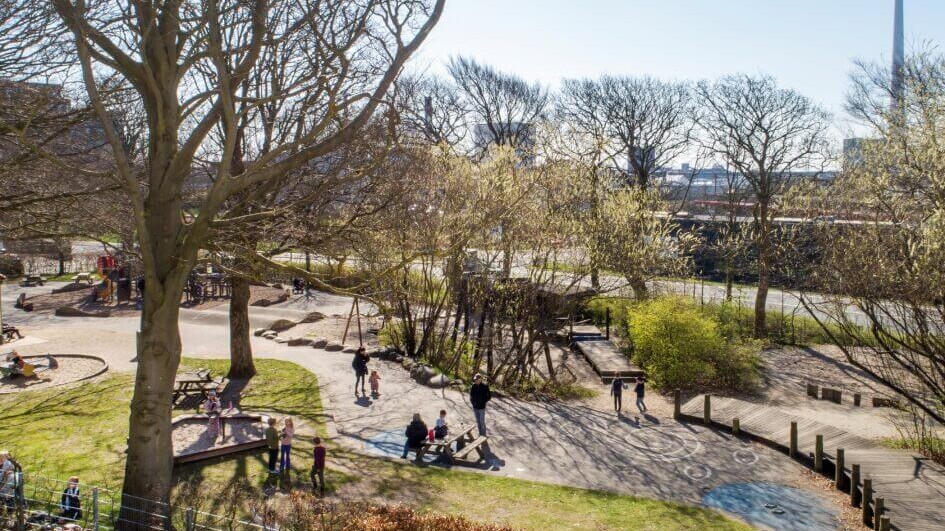 Legepladsen i Byparken bliver opgraderet. Pressefoto.