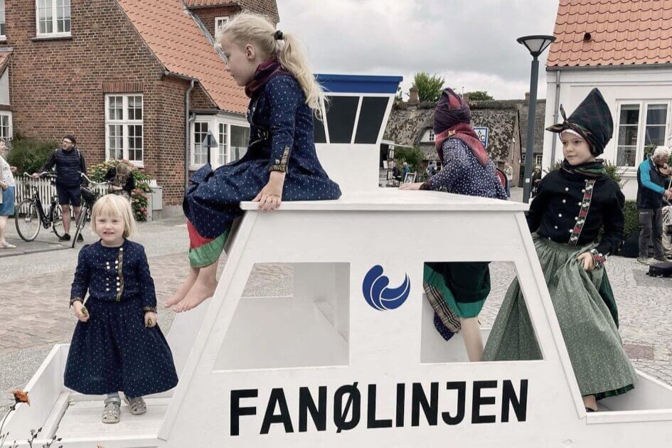 Hovedgaden i Nordby. Foto: Nordby Handelsstandsforening.