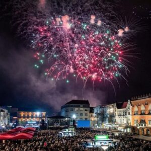 Esbjerg Festuge afsluttes med festfyrværkeri på Torvet. Arkivfoto: Torben Meyer.
