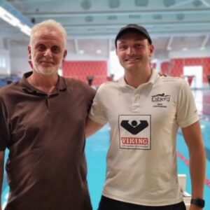 Bjarne Kragh og Ardi Knol. Foto: Esbjerg Svømmeklub.