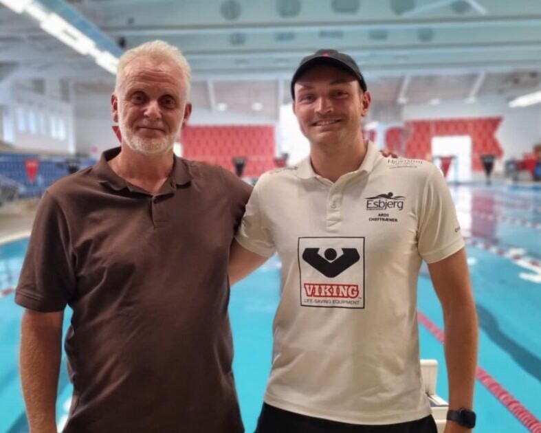 Bjarne Kragh og Ardi Knol. Foto: Esbjerg Svømmeklub.