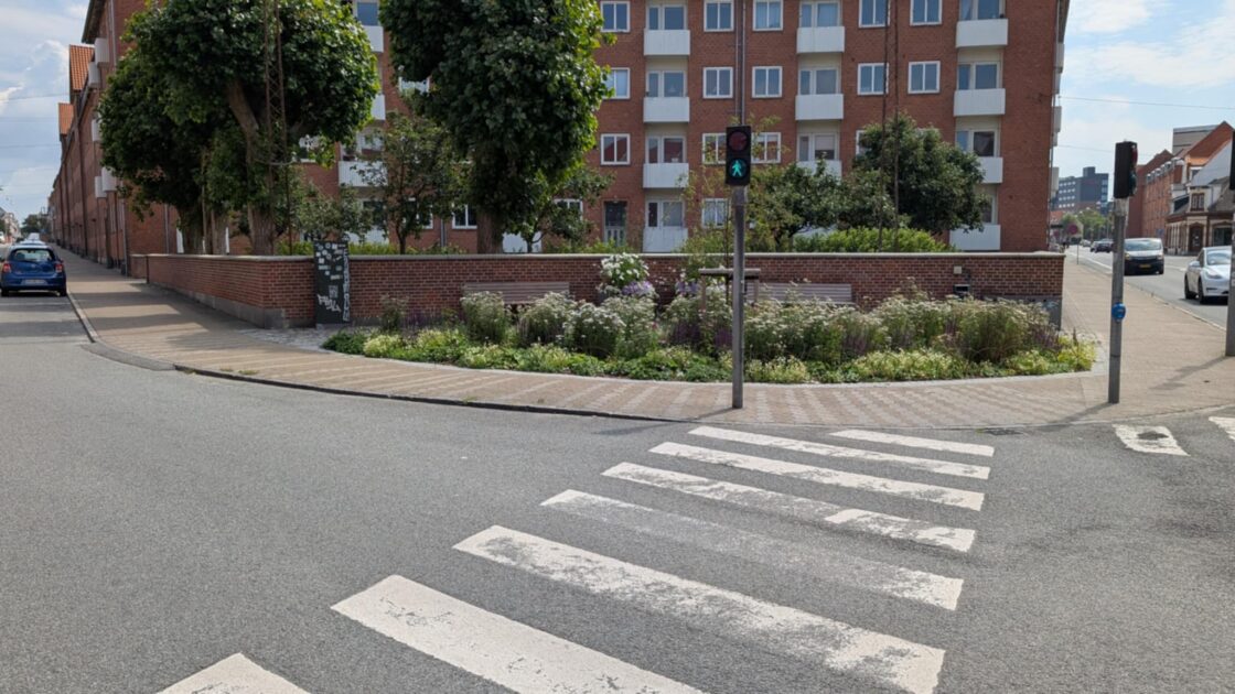 Hjørnet af Nørregade og Strandbygade så gennem 34 år noget anderledes ud. Foto: Brian Andersen.