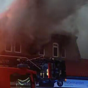 Brand i Strandbygade 25. Privatfoto.