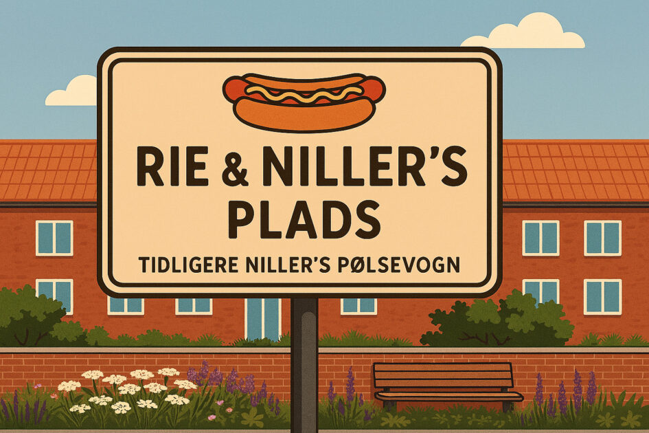Illustration, Rie & Niller's Plads: ChatGPT.