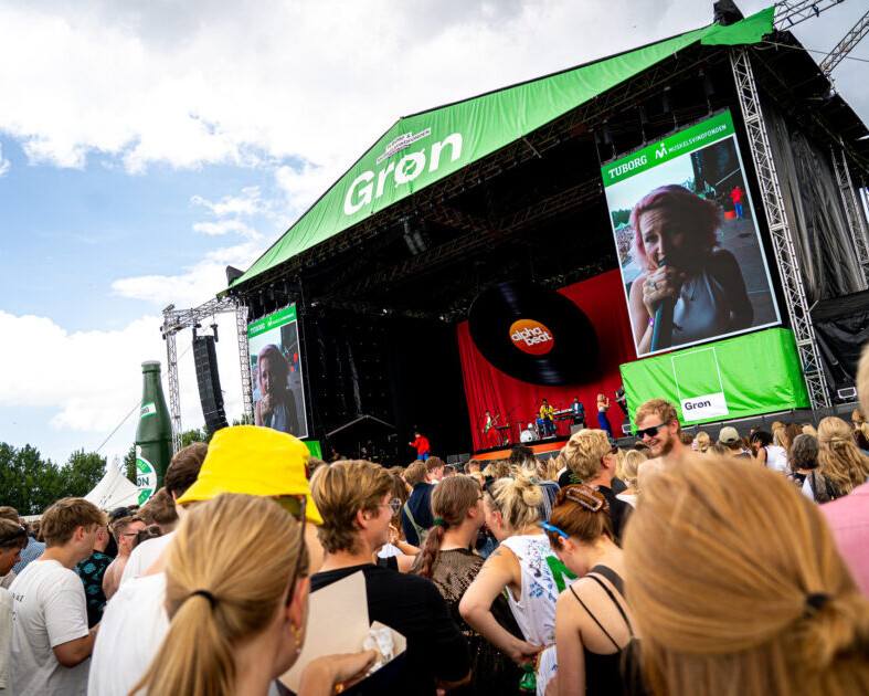 Alphabeat var den eneste artist, der nåede at optræde på Grøn Scene - i bagende solskin. Grøn Koncert, Esbjerg 2025. Foto: Fjodor Pedersen.