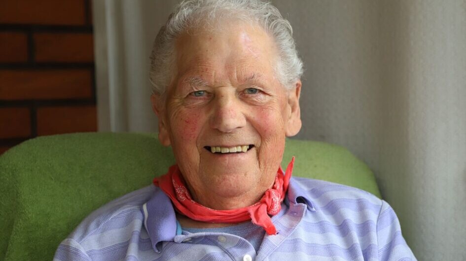 88-årige Ejnar Tykgaard fra Esbjerg. Foto: Johnny Tauman.