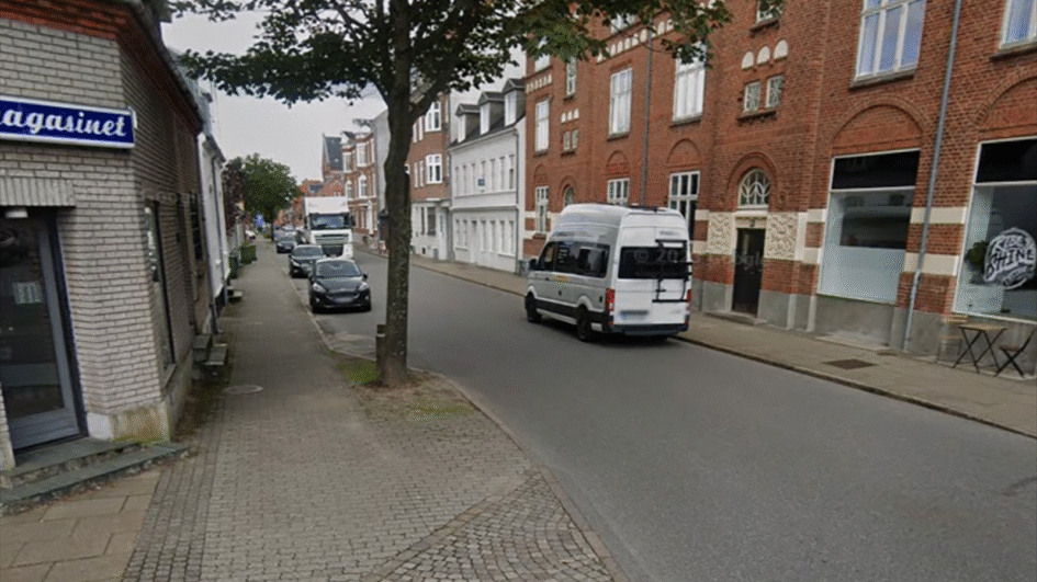 Krydset Nørregade/Jyllandsgade. Foto: Google Maps.