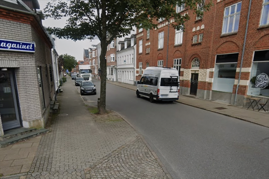 Krydset Nørregade/Jyllandsgade. Foto: Google Maps.