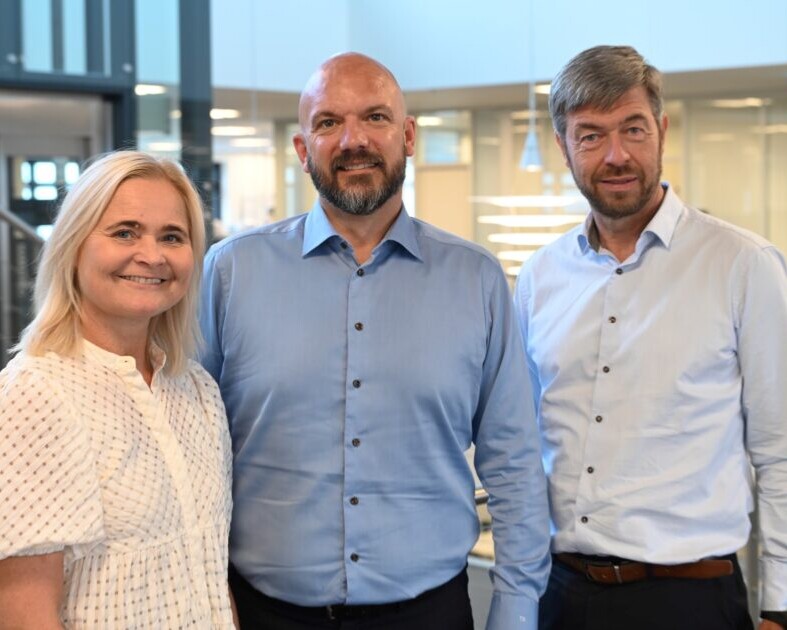 Anne Skov, formand for Blue Water Fonden, Thomas Bek, CEO Blue Water, Jørgen Wisborg, bestyrelsesformand Blue Water.