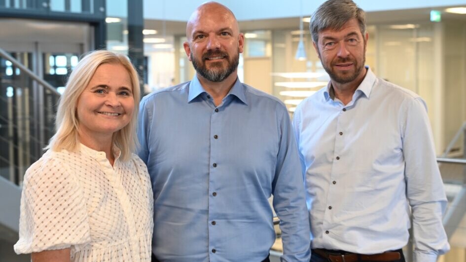Anne Skov, formand for Blue Water Fonden, Thomas Bek, CEO Blue Water, Jørgen Wisborg, bestyrelsesformand Blue Water.