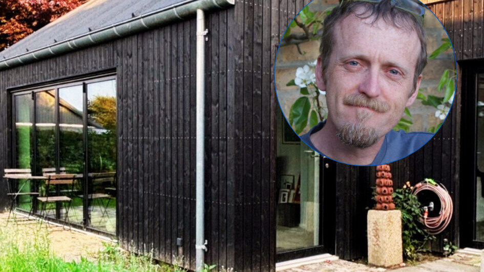 Lars Waldemar er snart klar til at byde indenfor i sit nye atalier. Privatfotos.